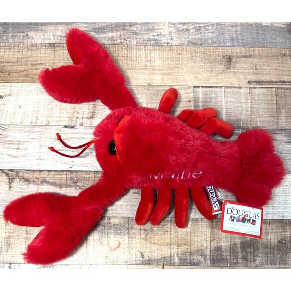 Douglas Cuddle Toy Plush Lobster "Maine" Stuffed Animal - Picture 1 of 6